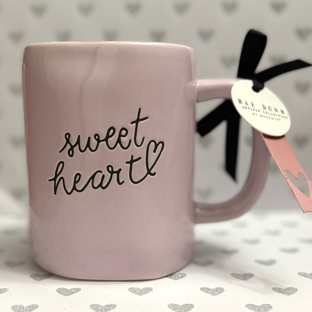 Rae Dunn SWEET HEART Pink Ceramic Mug